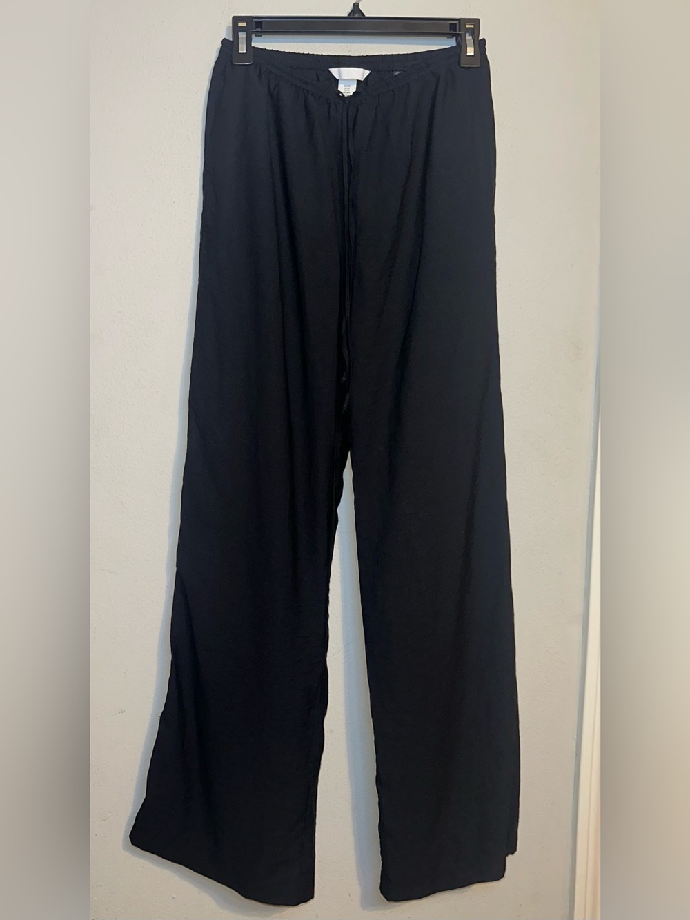 H&M Black Wide Leg Elastic Waist Pants